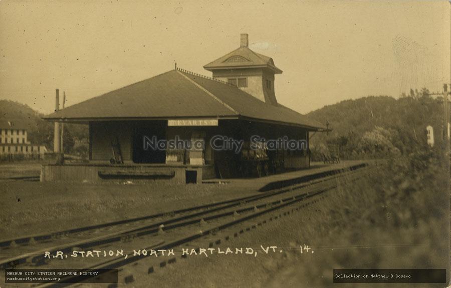 Postcard: Railroad Station, North Hartland, Vermont